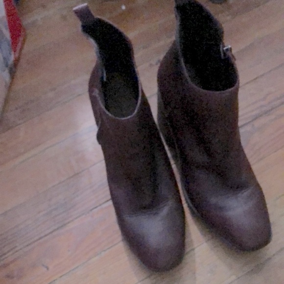 Lucky brand chunky heel leather Ankle boots - Picture 1 of 4